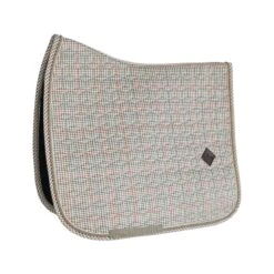 Kentucky Pied-de-Poule Dressage Saddle Pad Beige