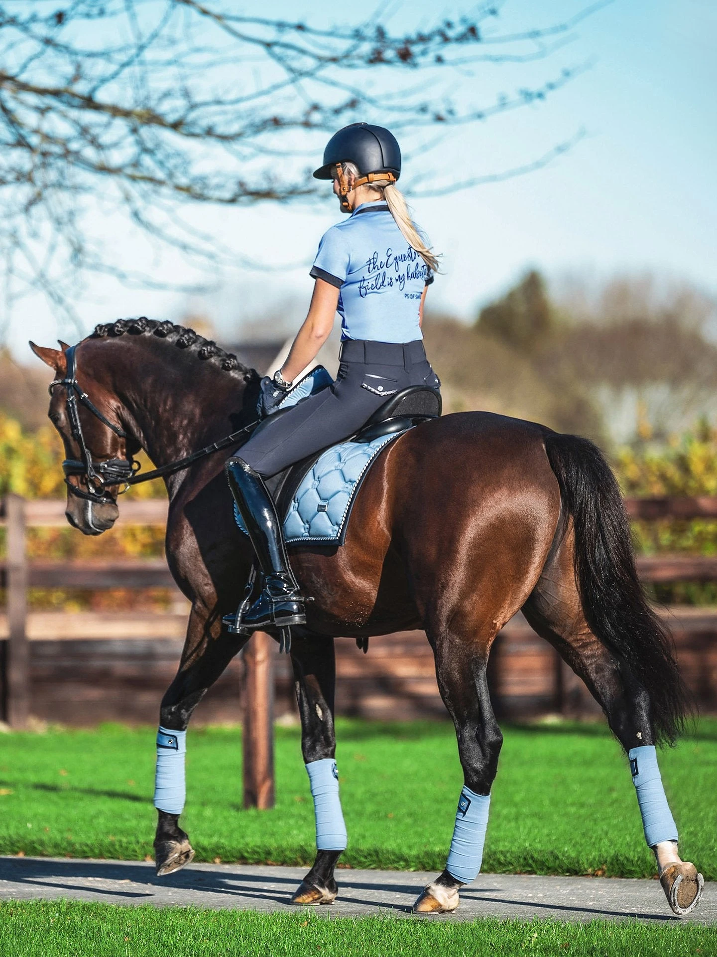 PS Of Sweden Daniella Polo Shirt Light Blue 2 PS Of Sweden Daniella Polo Shirt Light Blue - Image 2