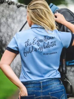 PS Of Sweden Daniella Polo Shirt Light Blue 9 PS Of Sweden Daniella Polo Shirt Light Blue -Equestrian Supplies 178512603 origpic 829e15