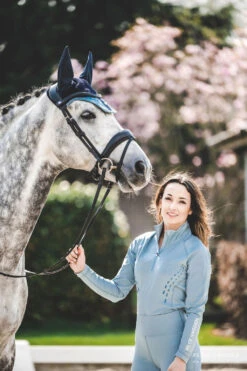 PS Of Sweden Bow Ear Bonnet Aqua -Equestrian Supplies 1 4805