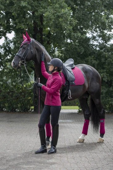 LeMieux Suede Dressage Saddle Pad Mulberry 2 LeMieux Suede Dressage Saddle Pad Mulberry - Image 2