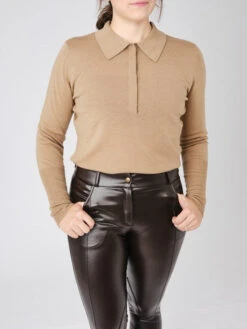PS Of Sweden Hailey Fine Knit Sweater Camel -Equestrian Supplies 281 da820769b2 haily beige 0003 1 original
