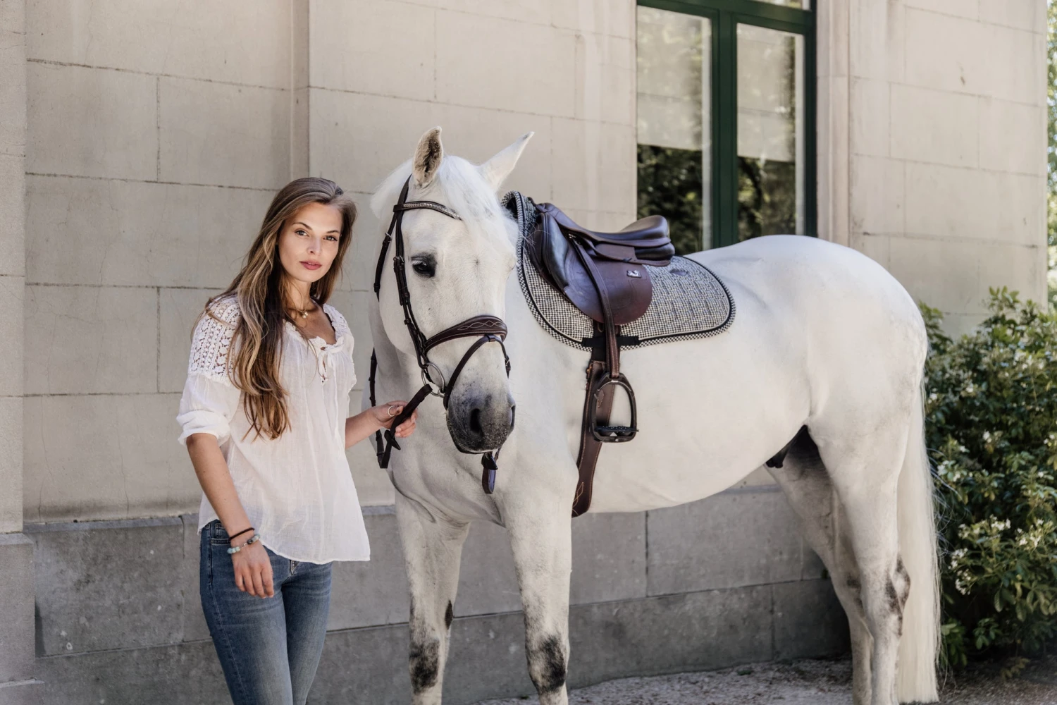 Kentucky Pied-de-Poule Jump Saddle Pad Black 2 Kentucky Pied-de-Poule Jump Saddle Pad Black - Image 2