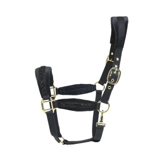 Kentucky Horsewear Glitter Stone Halter Black 2 Kentucky Horsewear Glitter Stone Halter Black - Image 2