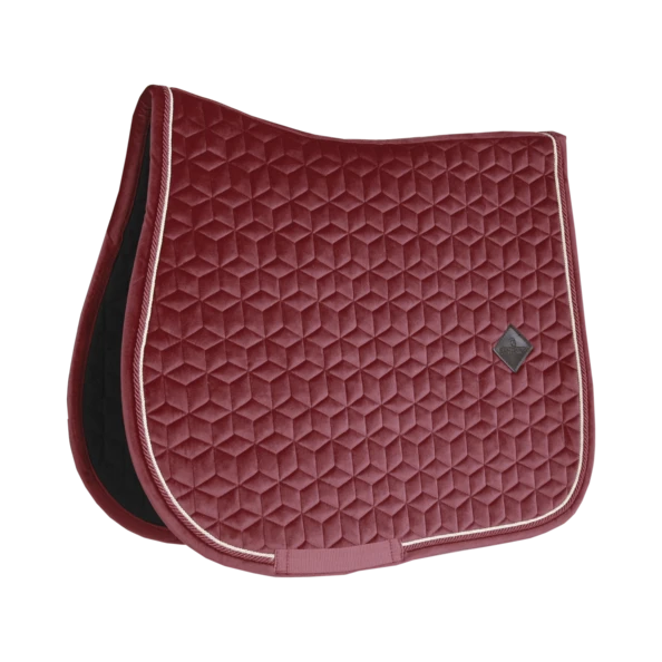 Kentucky Velvet Jump Saddle Pad Bordeaux 1 Kentucky Velvet Jump Saddle Pad Bordeaux