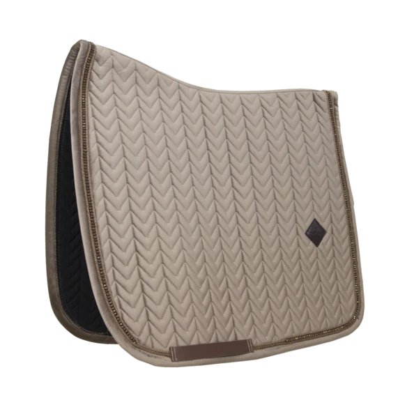 Kentucky Velvet Pearls Dressage Saddle Pad Beige 1 Kentucky Velvet Pearls Dressage Saddle Pad Beige