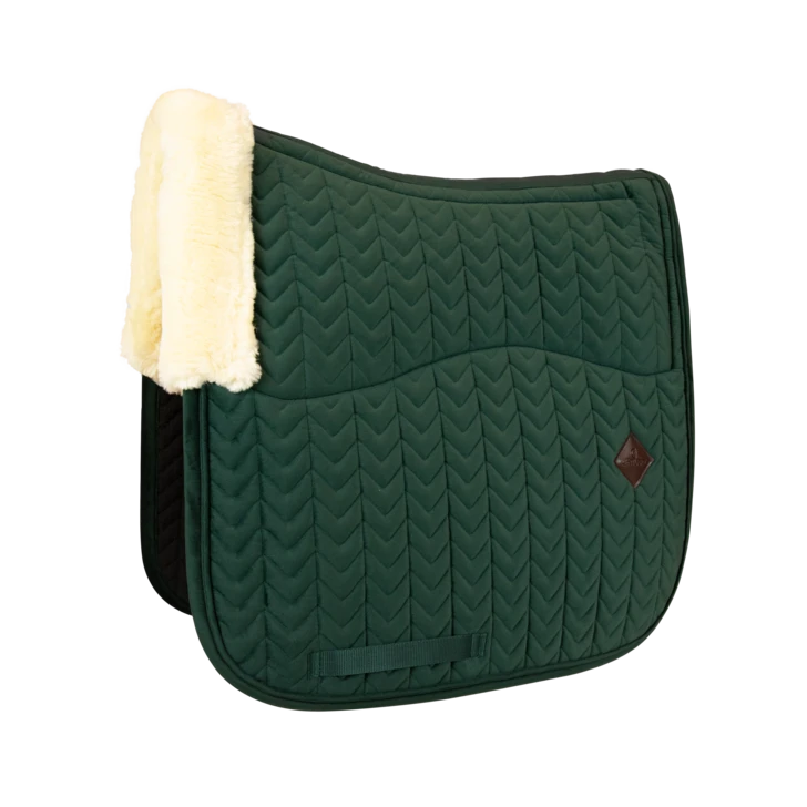 Kentucky Skin Friendly Velvet Dressage Saddle Pad Pine Green 1 Kentucky Skin Friendly Velvet Dressage Saddle Pad Pine Green