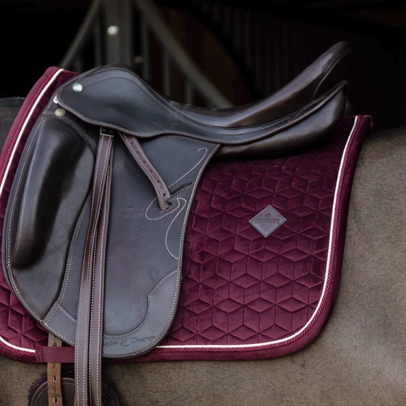 Kentucky Velvet Dressage Saddle Pad Bordeaux 2 Kentucky Velvet Dressage Saddle Pad Bordeaux - Image 2
