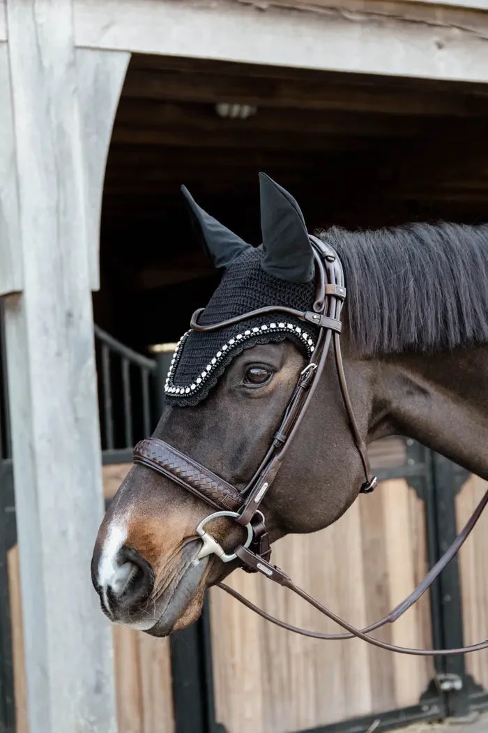 Kentucky Wellington Big Stone & Pearl Ear Bonnet Black 1 Kentucky Wellington Big Stone & Pearl Ear Bonnet Black