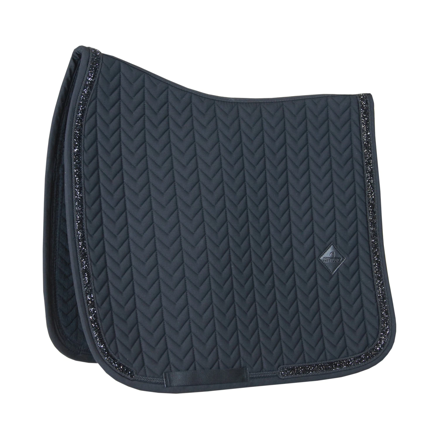 Kentucky Glitter Stone Dressage Saddle Pad Black 1 Kentucky Glitter Stone Dressage Saddle Pad Black