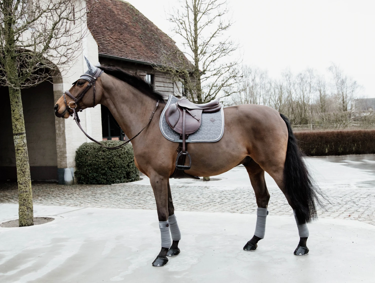 Kentucky Velvet Jump Saddle Pad Grey 3 Kentucky Velvet Jump Saddle Pad Grey - Image 3