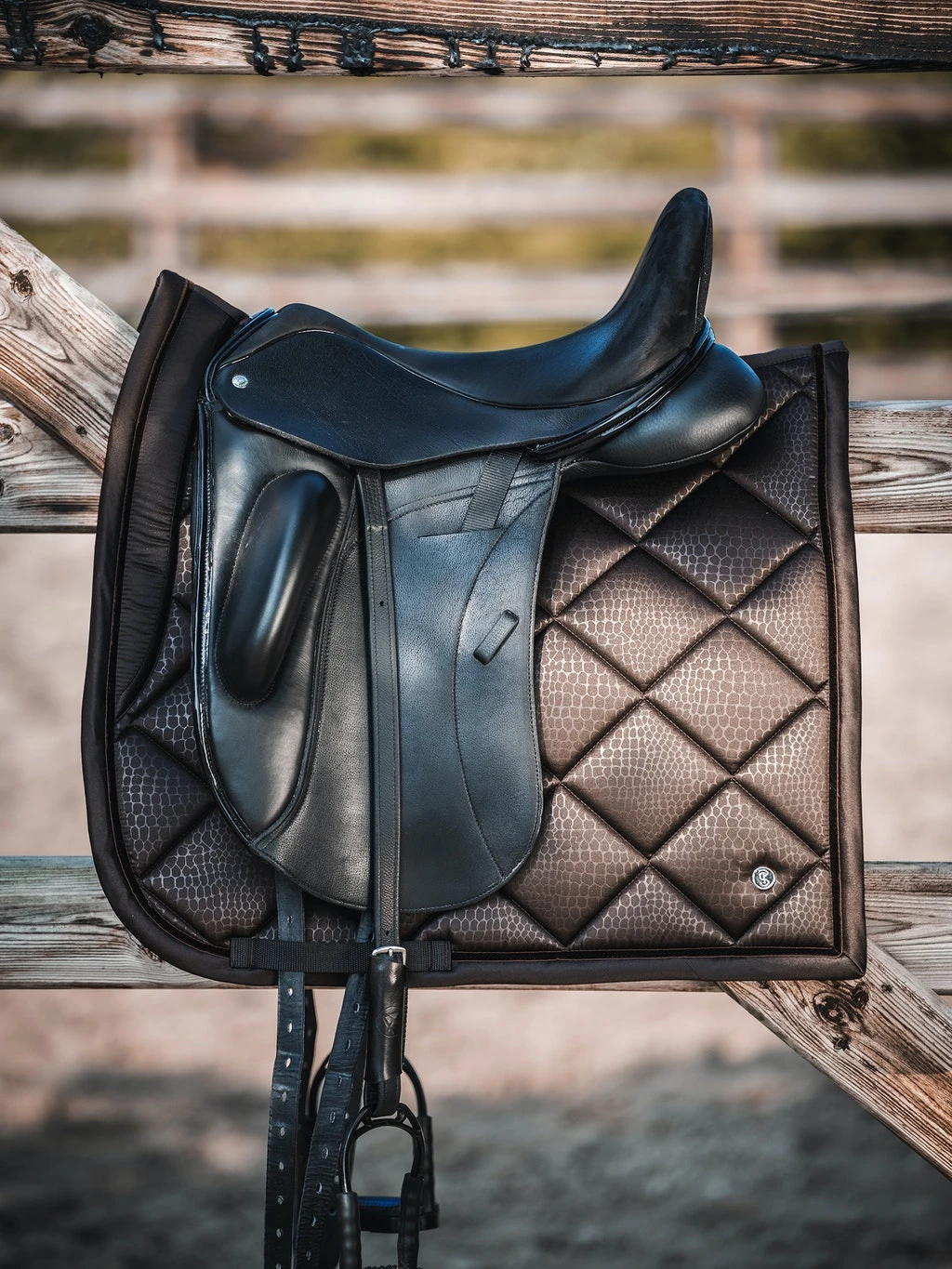 PS Of Sweden Mamba Dressage Saddle Pad Coffee 2 PS Of Sweden Mamba Dressage Saddle Pad Coffee - Image 2