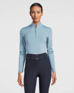 PS Of Sweden Alessandra Base Layer Aqua 8 PS Of Sweden Alessandra Base Layer Aqua -Equestrian Supplies Alessandra Aqua Front 2