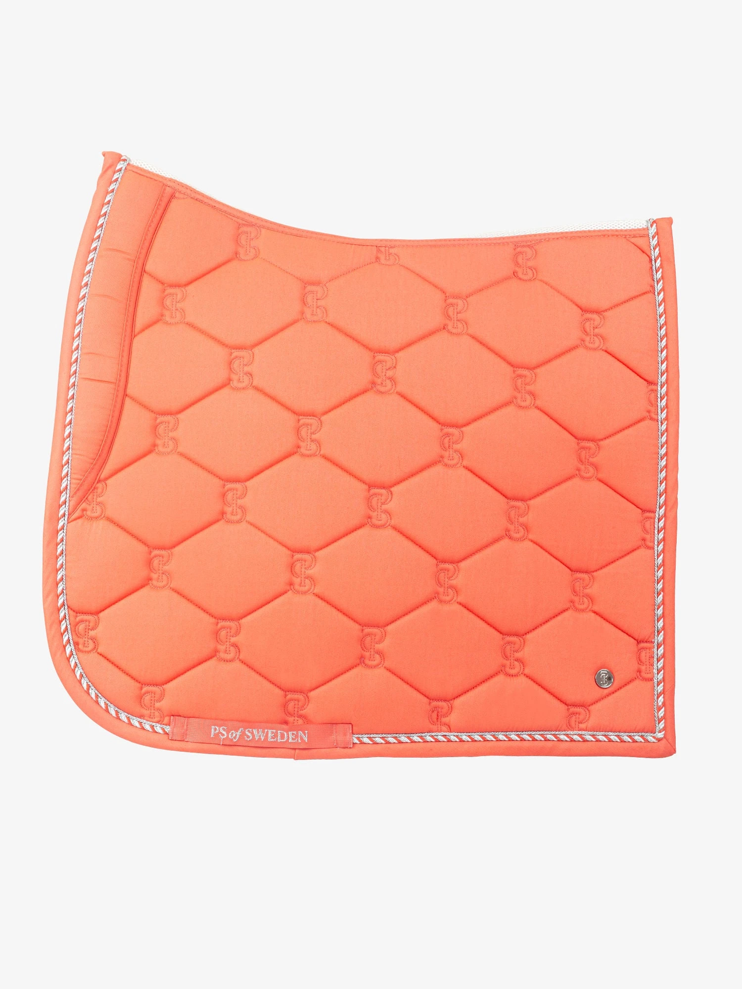 PS Of Sweden Cotton Signature Dressage Saddle Pad Coral 1 PS Of Sweden Cotton Signature Dressage Saddle Pad Coral