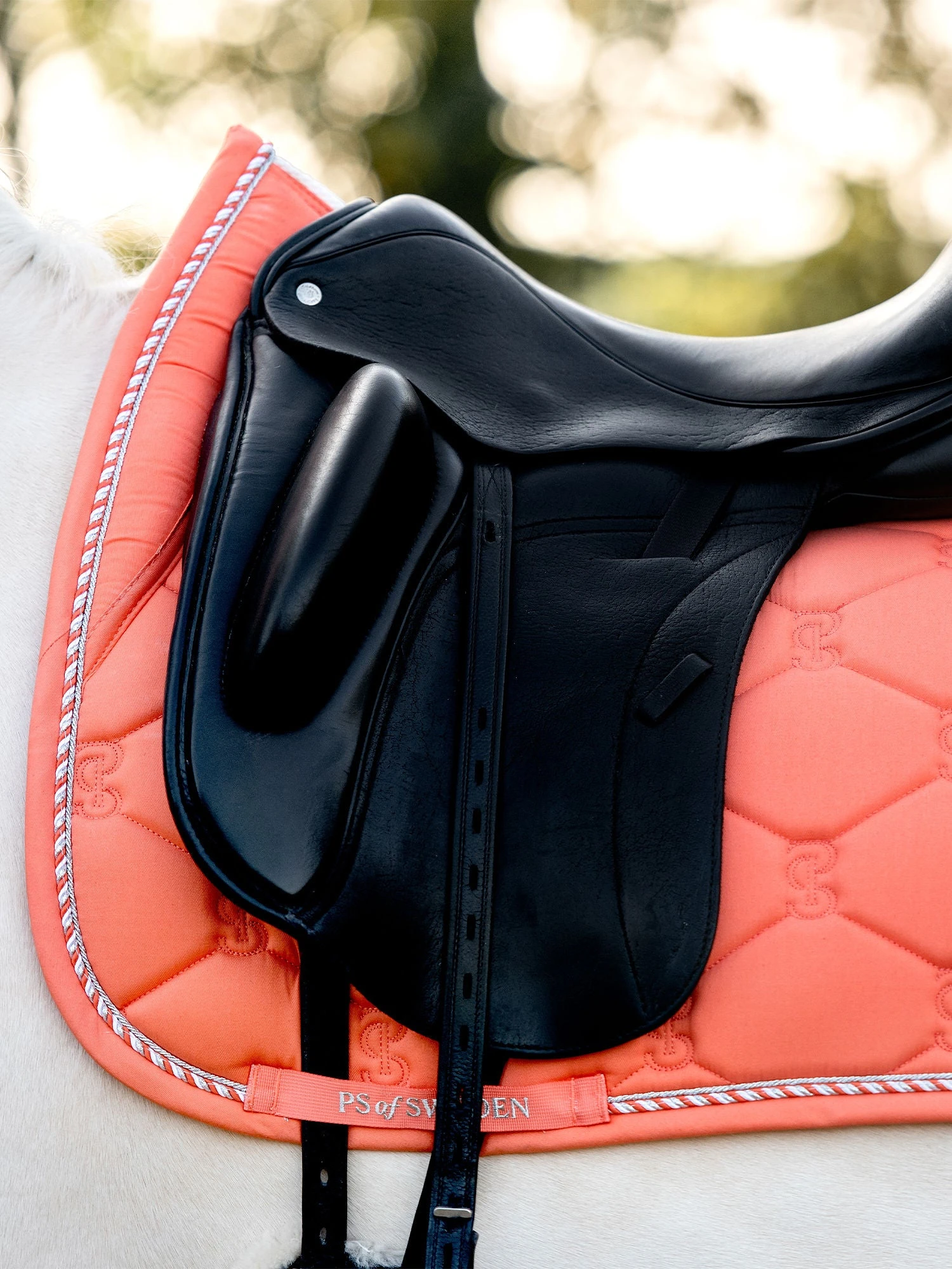 PS Of Sweden Cotton Signature Dressage Saddle Pad Coral 3 PS Of Sweden Cotton Signature Dressage Saddle Pad Coral - Image 3