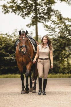 PS Of Sweden Minna Sleeveless Polo Shirt Sand -Equestrian Supplies DSC 5196