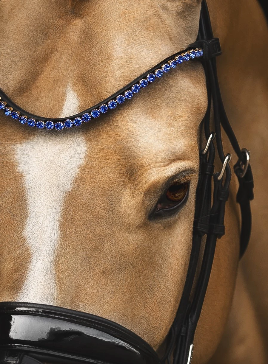Utzon Equestrian Elegant Browband Sapphire 2 Utzon Equestrian Elegant Browband Sapphire - Image 2