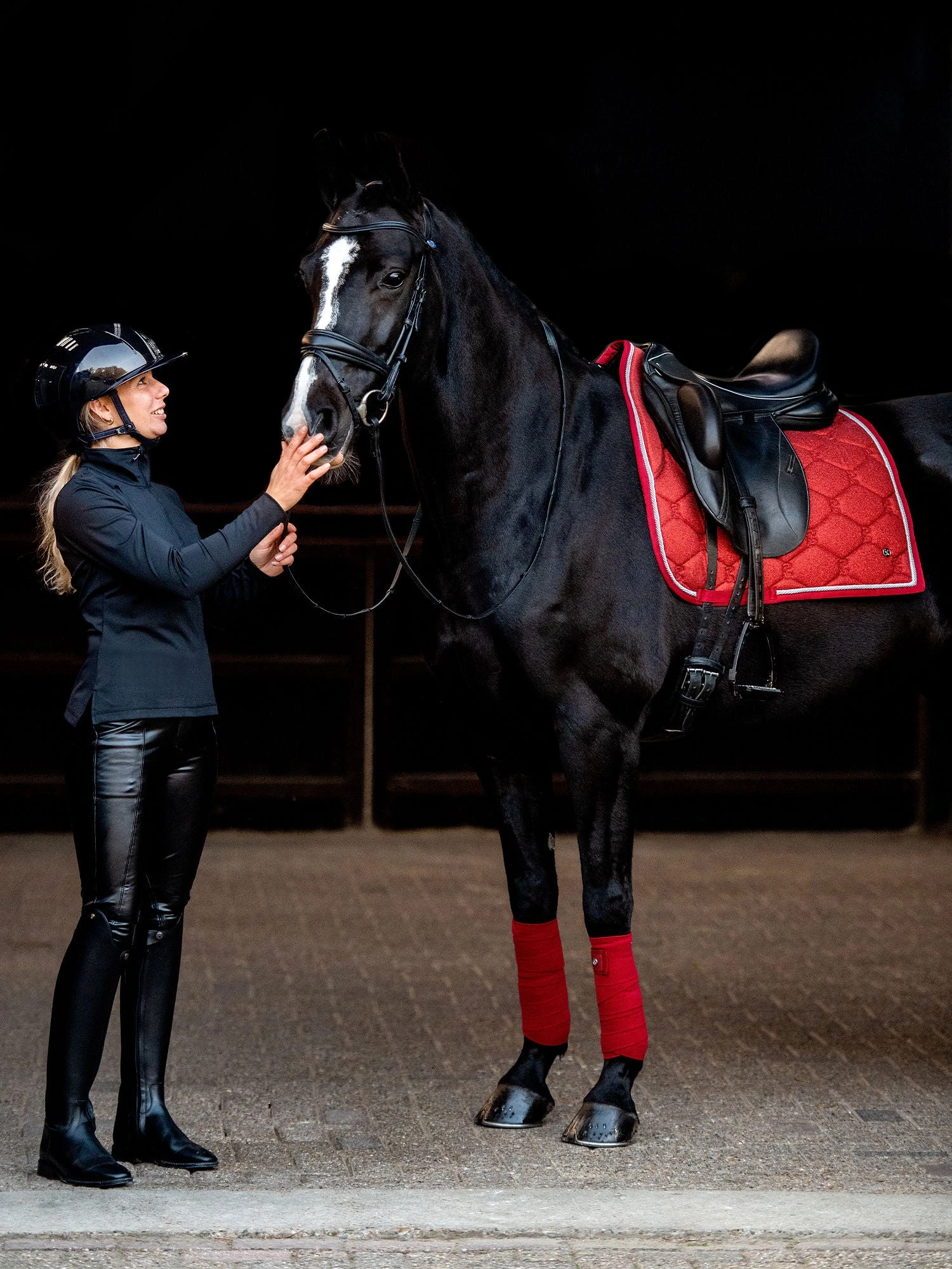 PS Of Sweden Stardust Dressage Saddle Pad Dark Red 4 PS Of Sweden Stardust Dressage Saddle Pad Dark Red - Image 4