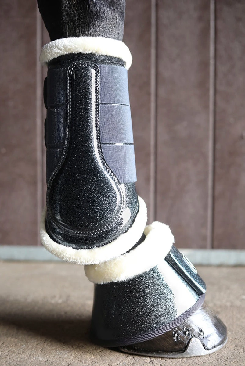 SD Design Hollywood Glamorous Fleece Brushing Boots Dark Shadow 2 SD Design Hollywood Glamorous Fleece Brushing Boots Dark Shadow - Image 2