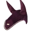 Equestrian Stockholm Ear Bonnet Purple White Edge