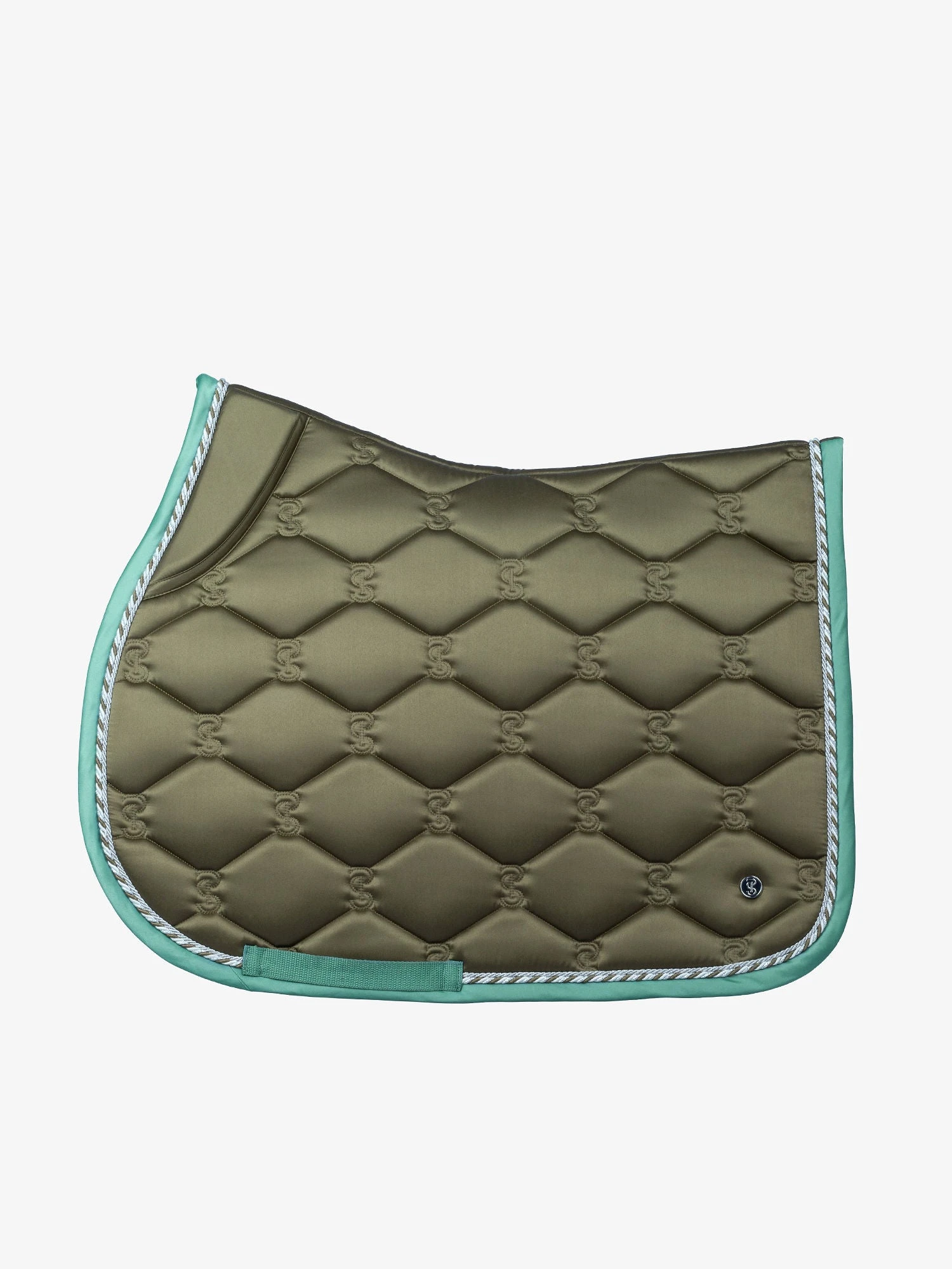 PS Of Sweden Signature Jump Saddle Pad Olive 1 PS Of Sweden Signature Jump Saddle Pad Olive