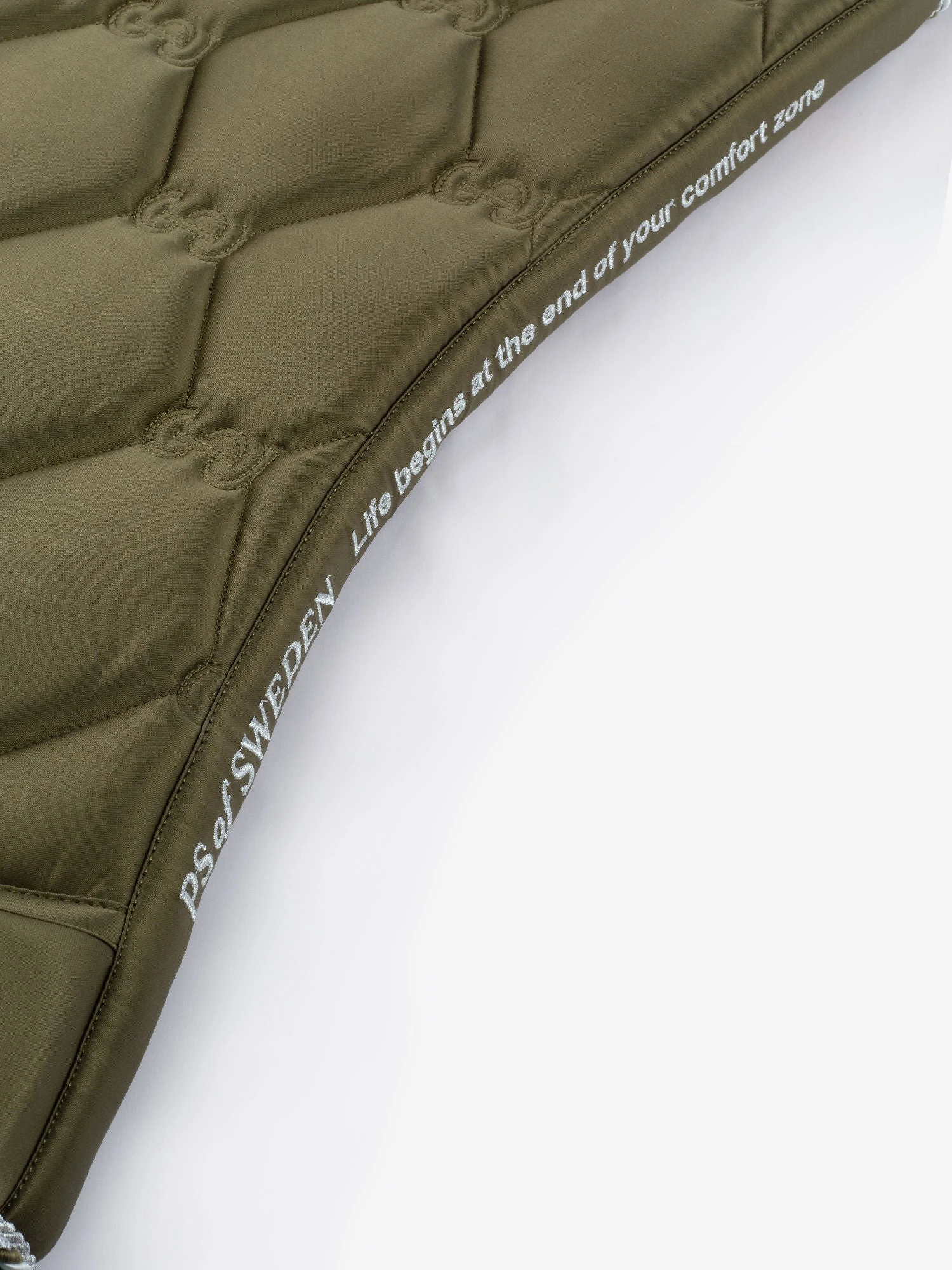 PS Of Sweden Signature Dressage Saddle Pad Olive 2 PS Of Sweden Signature Dressage Saddle Pad Olive - Image 2