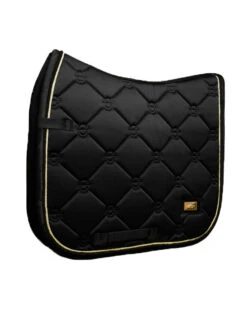 Equestrian Stockholm Dressage Saddle Pad Black Gold -Equestrian Supplies Saddlepad Black edition gold cob ESstockholm