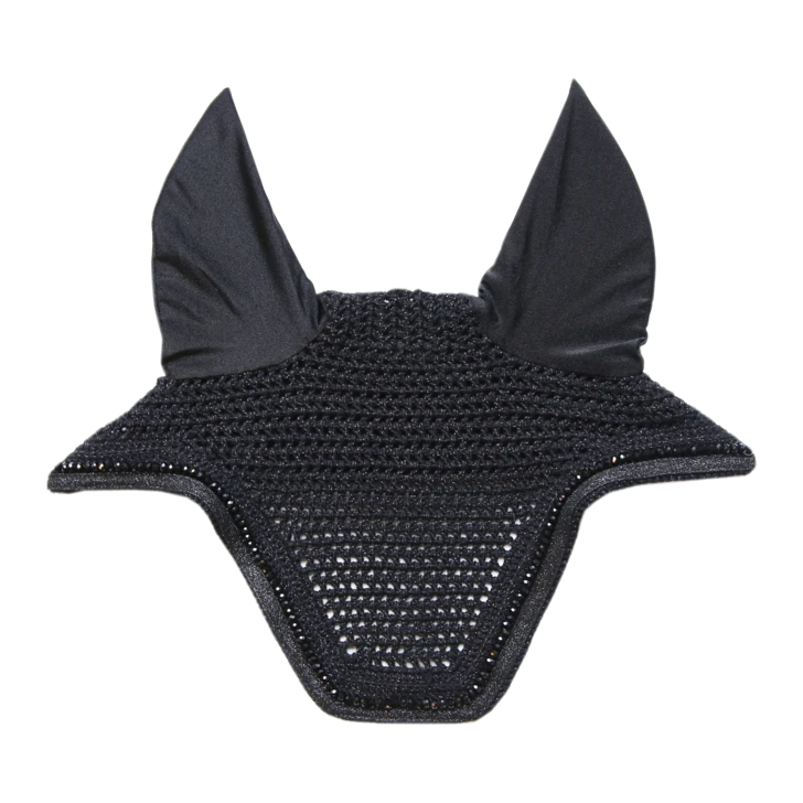 Kentucky Glitter Band Wellington Ear Bonnet Black 1 Kentucky Glitter Band Wellington Ear Bonnet Black