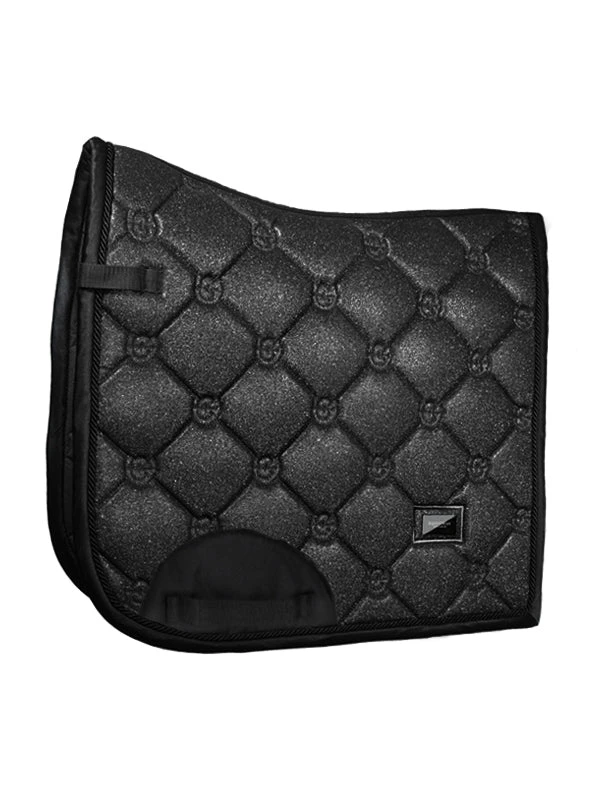 Equestrian Stockholm Dressage Saddle Pad All Black Glimmer 2 Equestrian Stockholm Dressage Saddle Pad All Black Glimmer - Image 2