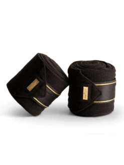 Equestrian Stockholm Bandages Black Gold -Equestrian Supplies bandages black gold webb