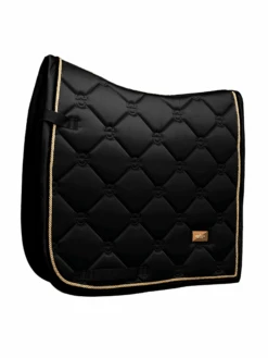 Equestrian Stockholm Dressage Saddle Pad Black Gold -Equestrian Supplies black edition gold dressage 600x800 ESstockholm