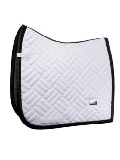Equestrian Stockholm Modern Dressage Saddle Pad White Black Edition