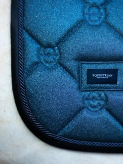Equestrian Stockholm Dressage Saddle Pad Blue Meadow Glimmer -Equestrian Supplies blue m1 1