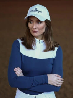 Equestrian Stockholm Cap White Blue Meadow -Equestrian Supplies blue meadow cap keps kappe hov 1