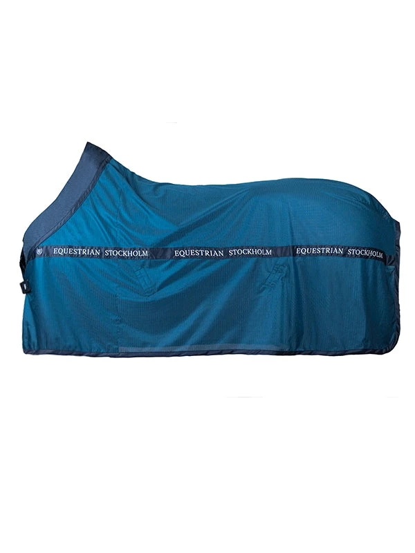 Equestrian Stockholm Cooler Rug Blue Meadow 1 Equestrian Stockholm Cooler Rug Blue Meadow