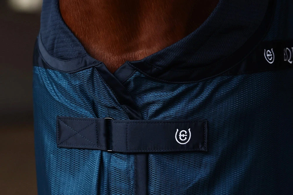 Equestrian Stockholm Cooler Rug Blue Meadow 4 Equestrian Stockholm Cooler Rug Blue Meadow - Image 4