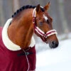 Equestrian Stockholm Fleece Headcollar & Lead Bordeaux