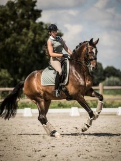 PS Of Sweden Bow Dressage Saddle Pad Thyme -Equestrian Supplies bowdressagethyme3 28aaae8c 0ac4 4e97 a13d f269b4c1d179