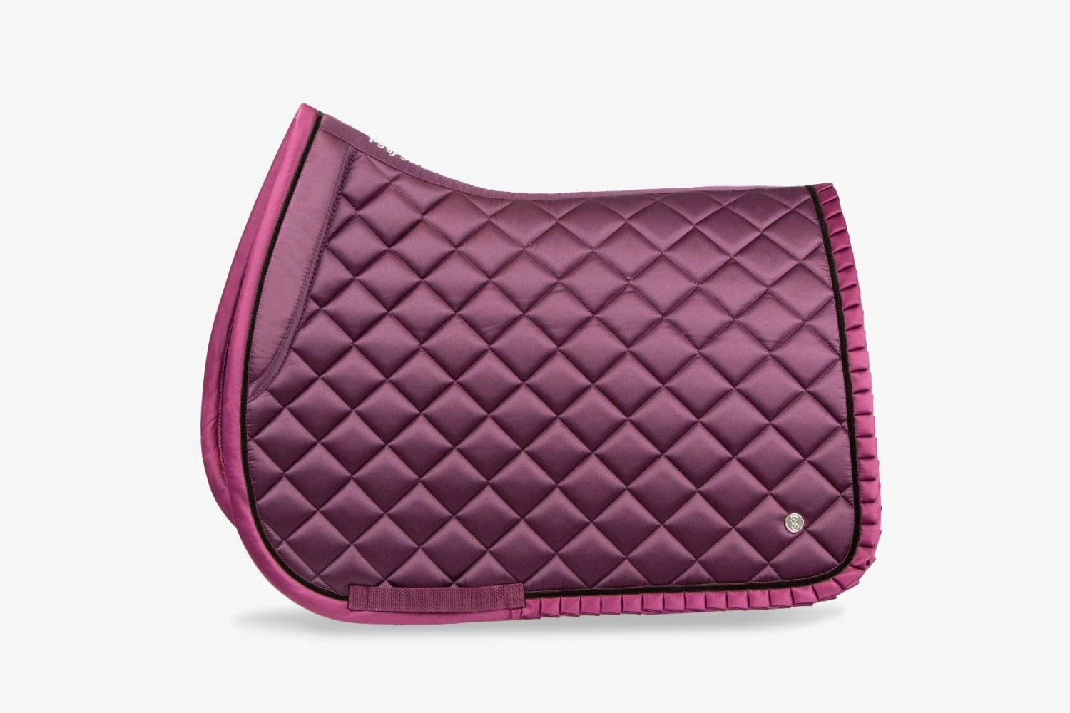 PS Of Sweden Diamond Ruffle Jump Saddle Pad Wine 1 PS Of Sweden Diamond Ruffle Jump Saddle Pad Wine