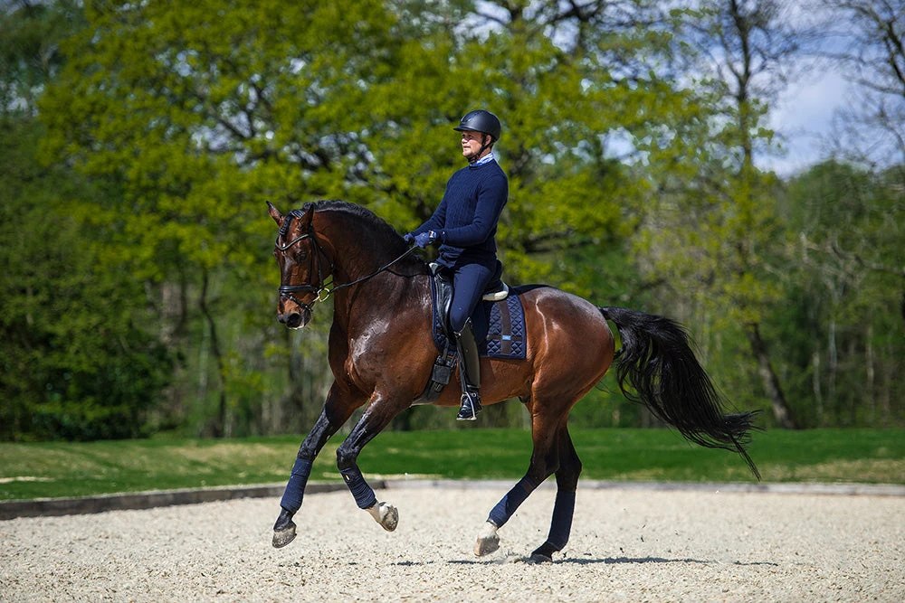 Equestrian Stockholm Dressage Saddle Pad Navy No Boundaries 2 Equestrian Stockholm Dressage Saddle Pad Navy No Boundaries - Image 2