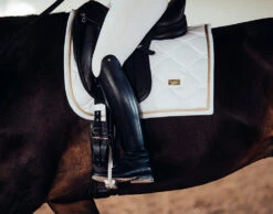 Equestrian Stockholm Bandages White Perfection Gold -Equestrian Supplies dressage saddle pad white perfection gold