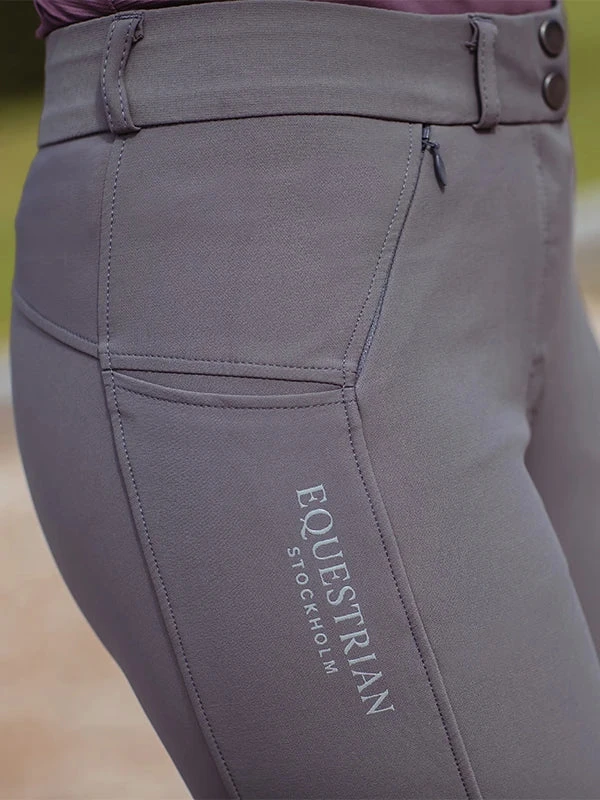 Equestrian Stockholm Elite Dressage Breeches Grey 2 Equestrian Stockholm Elite Dressage Breeches Grey - Image 2