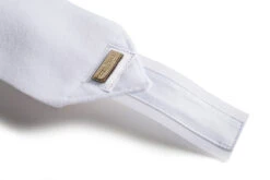 Equestrian Stockholm Bandages White Perfection Gold -Equestrian Supplies fleece bandages white gold 1