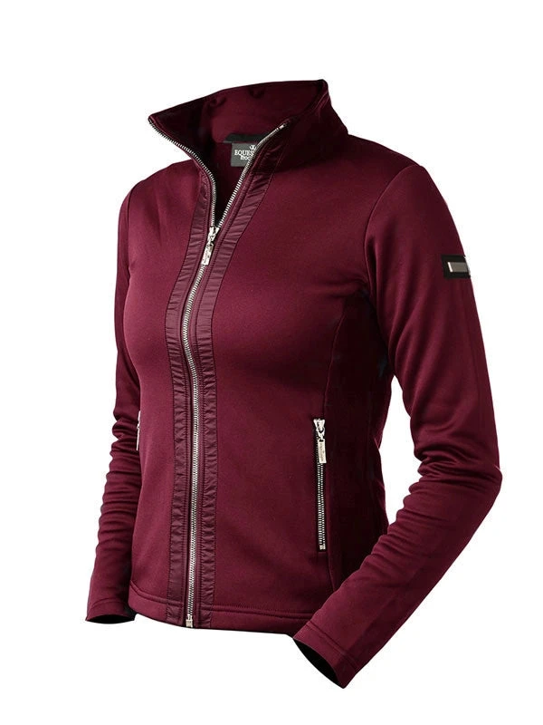 Equestrian Stockholm Fleece Jacket Bordeaux 2 Equestrian Stockholm Fleece Jacket Bordeaux - Image 2