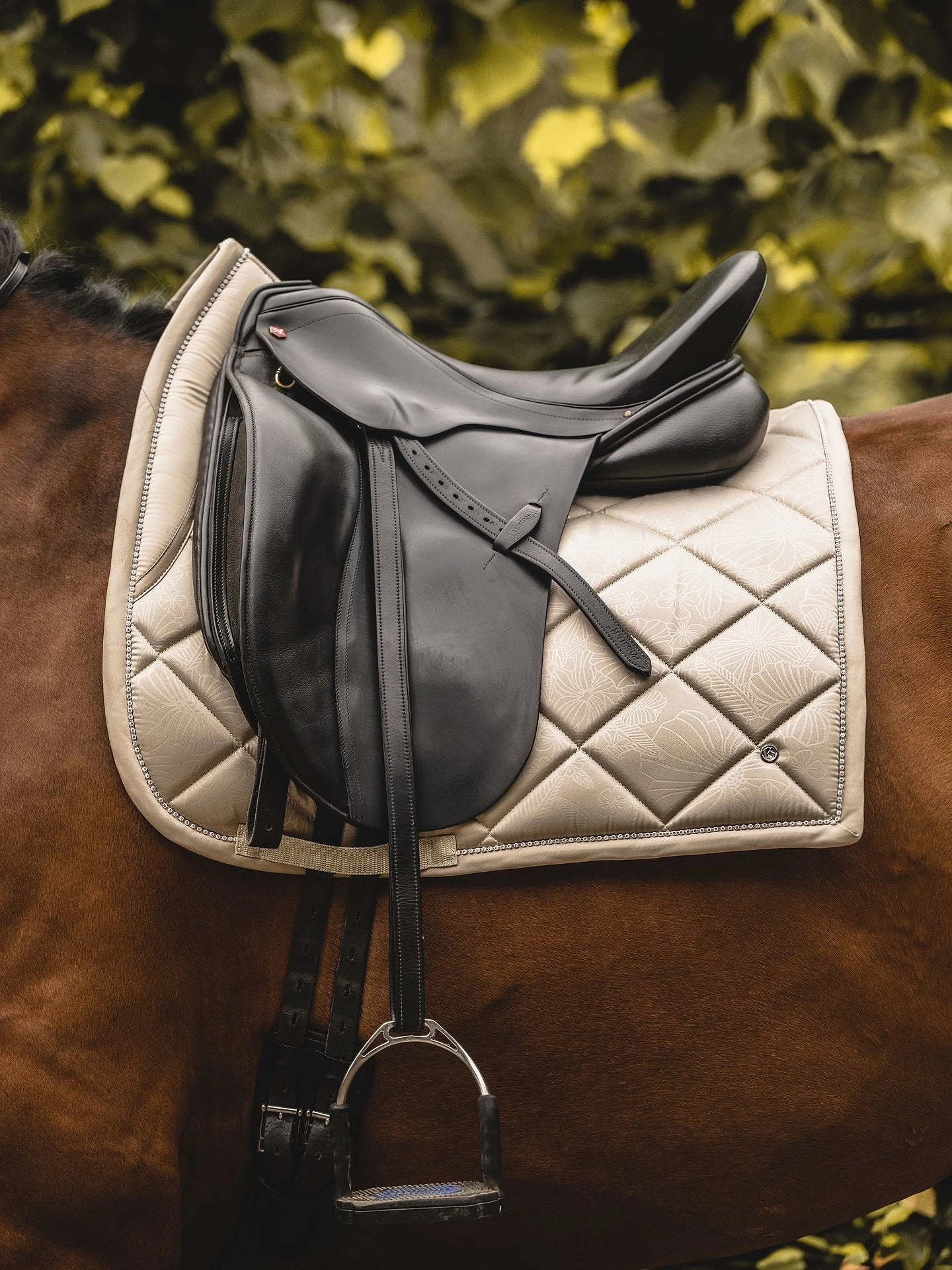 PS Of Sweden Floret Dressage Saddle Pad Sand 2 PS Of Sweden Floret Dressage Saddle Pad Sand - Image 2
