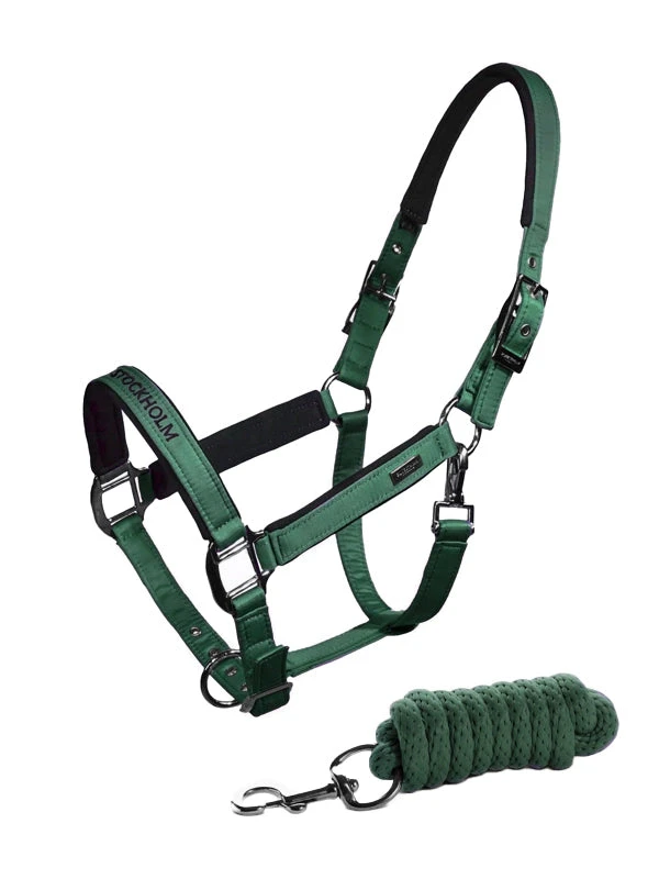 Equestrian Stockholm Halter & Lead Sycamore Green 1 Equestrian Stockholm Halter & Lead Sycamore Green