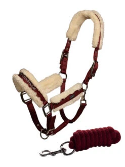 Equestrian Stockholm Fleece Headcollar & Lead Bordeaux -Equestrian Supplies image 607e05f4 a7ee 45cd 8e58 8e6816c5f602