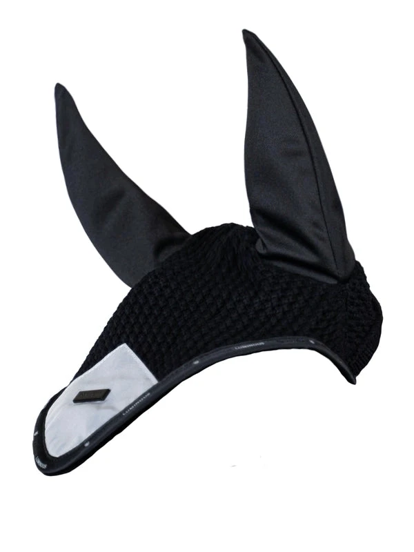 Equestrian Stockholm Ear Bonnet Luminous Black 2 Equestrian Stockholm Ear Bonnet Luminous Black - Image 2