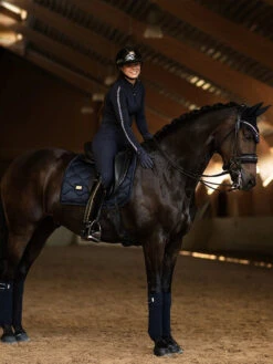 Equestrian Stockholm Dressage Saddle Pad Modern Tech Navy -Equestrian Supplies modern tech navy dressage saddle pad dressyrschabrak dressurschabracke dressuur zadeldekje on2