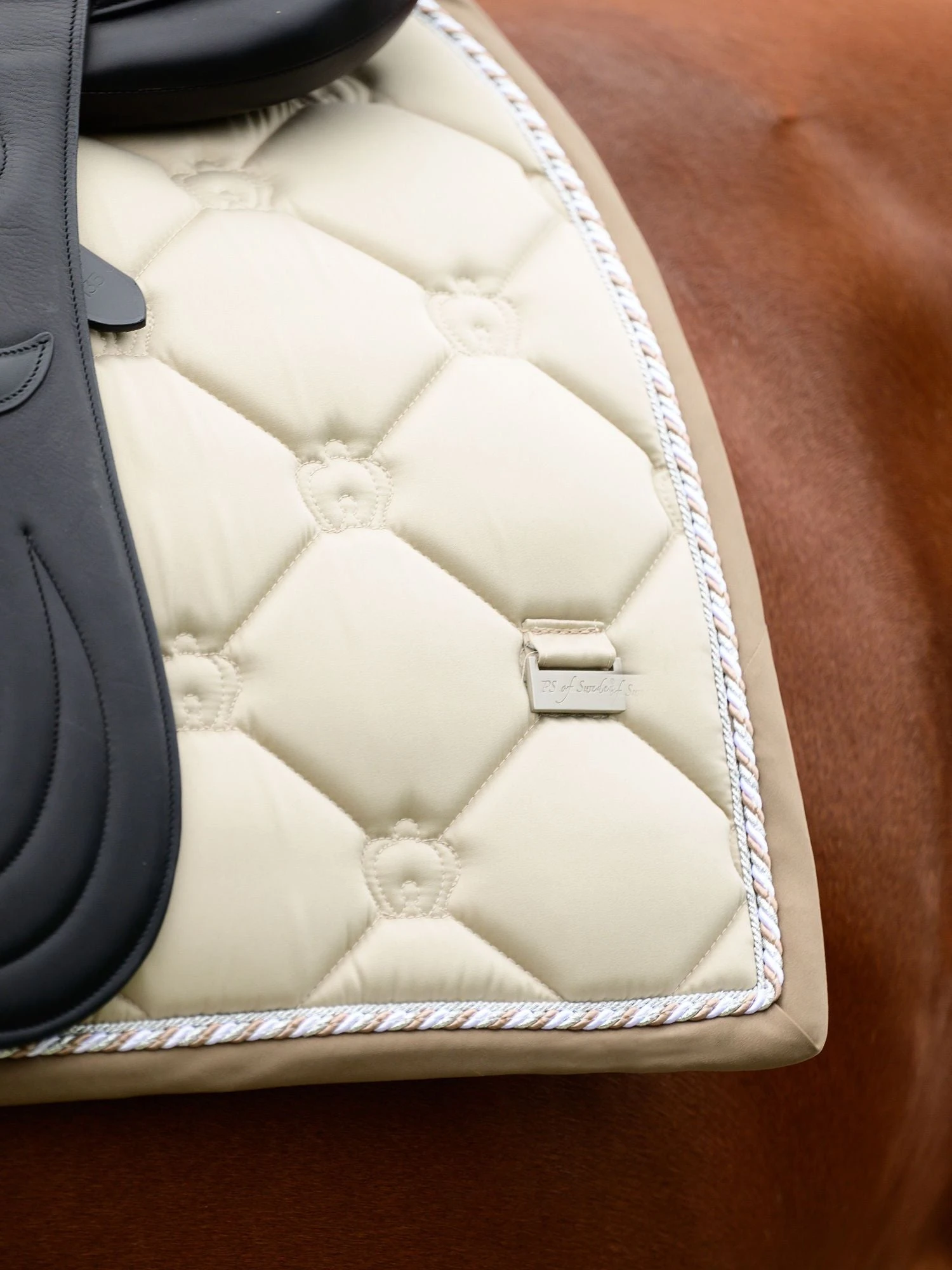 PS Of Sweden Monogram Dressage Saddle Pad Sand 3 PS Of Sweden Monogram Dressage Saddle Pad Sand - Image 3